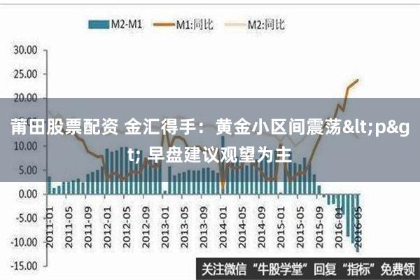 莆田股票配资 金汇得手：黄金小区间震荡<p> 早盘建议观望为主