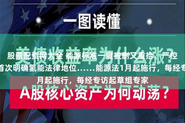 股票配资网大全 能源标准一度被删又重拾、严控开发小水电、首次明确氢能法律地位……能源法1月起施行，每经专访起草组专家